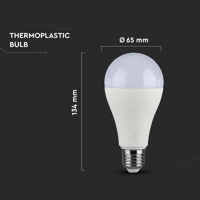 Bec LED A65 E27 15W 6500K Alb Rece