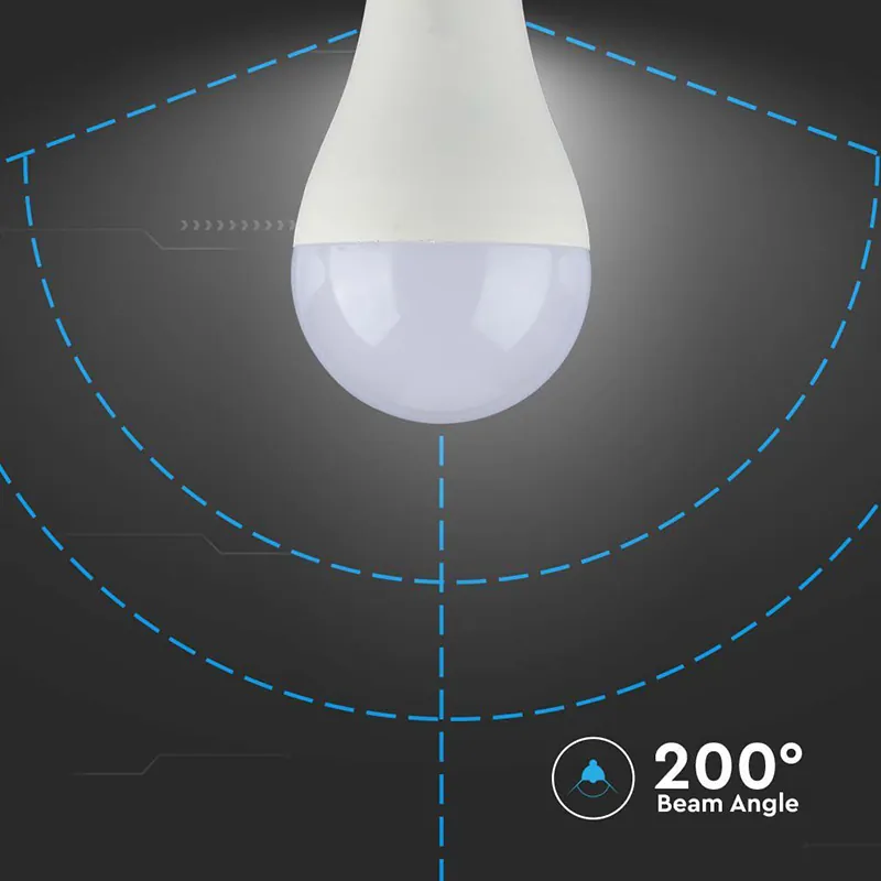 Bec LED A65 E27 15W 6500K Alb Rece
