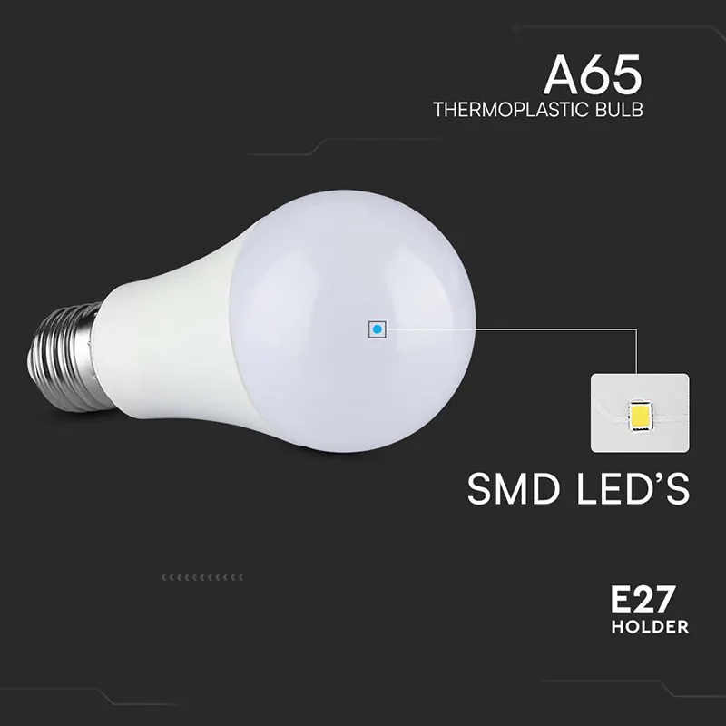 Bec LED A65 E27 17W 3000K Alb Cald