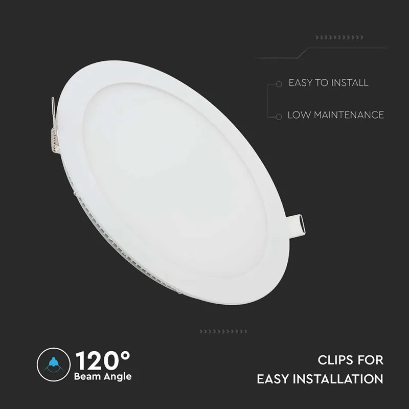 Panou LED Rotund Incorporabil 12W 4000K Alb Neutru