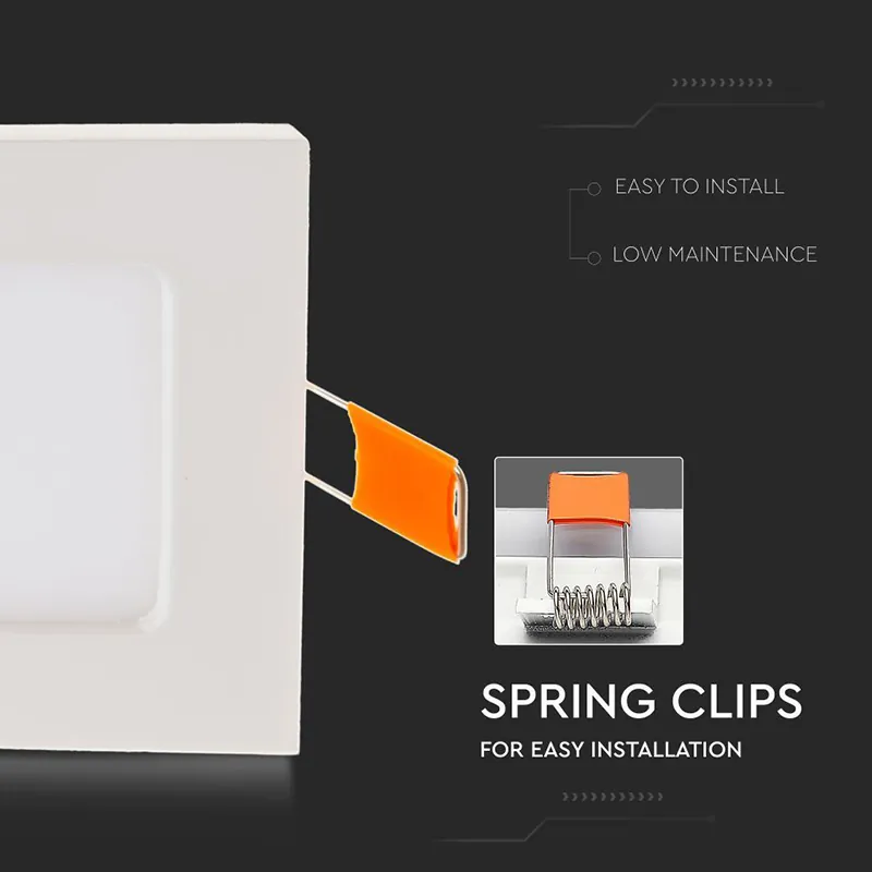 Panou LED Patrat Incorporabil 6W 6400K Alb Rece