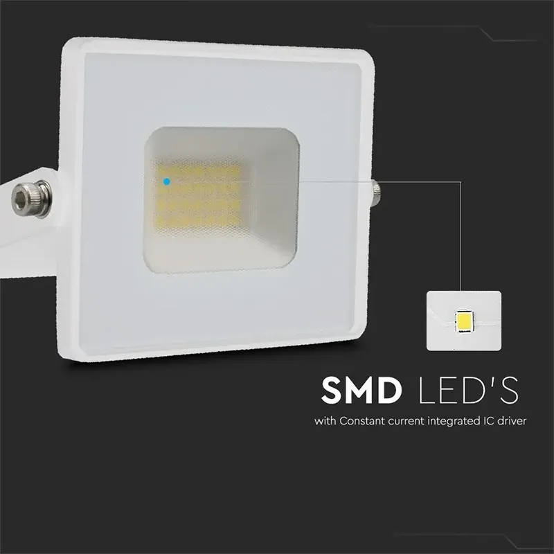 Reflector LED SMD 20W 3000K IP65 - Alb