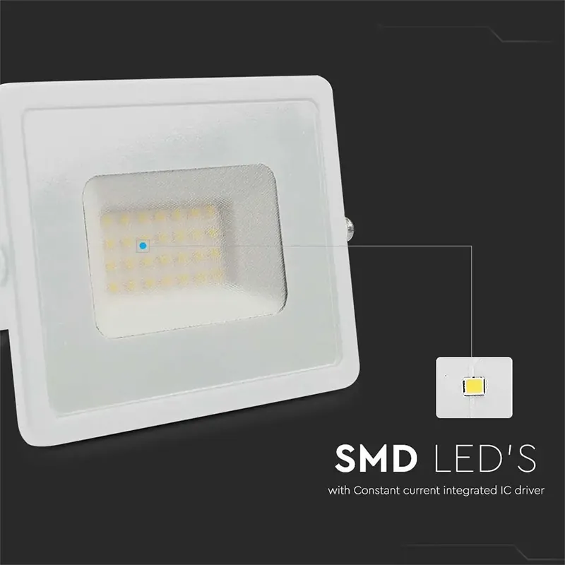 Reflector LED SMD 30W 6400K IP65 - Alb