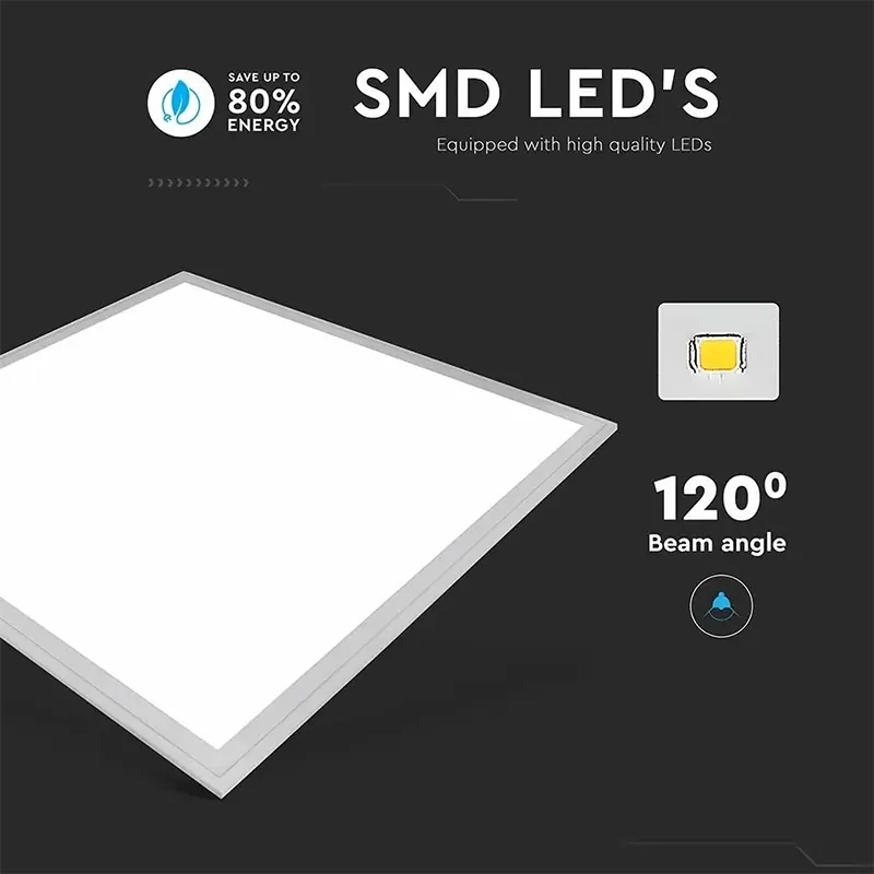 Panou LED 40W 60CM X 60CM 6400K Alb Rece