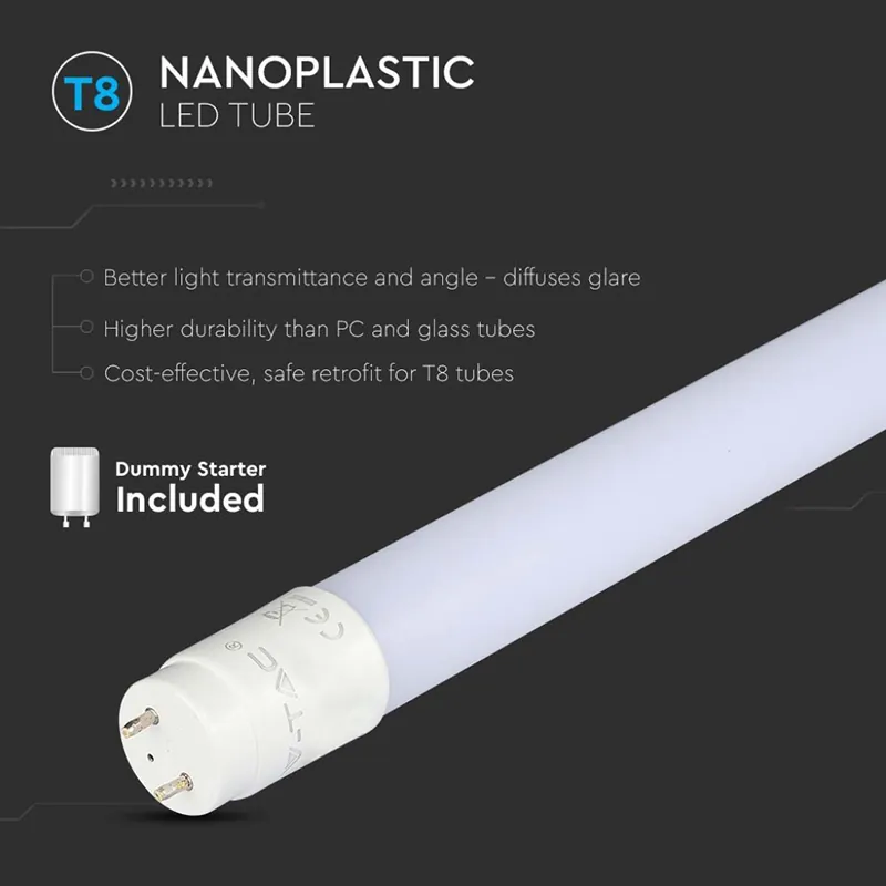 Tub LED T8 12W 90CM 6500K Alb Rece