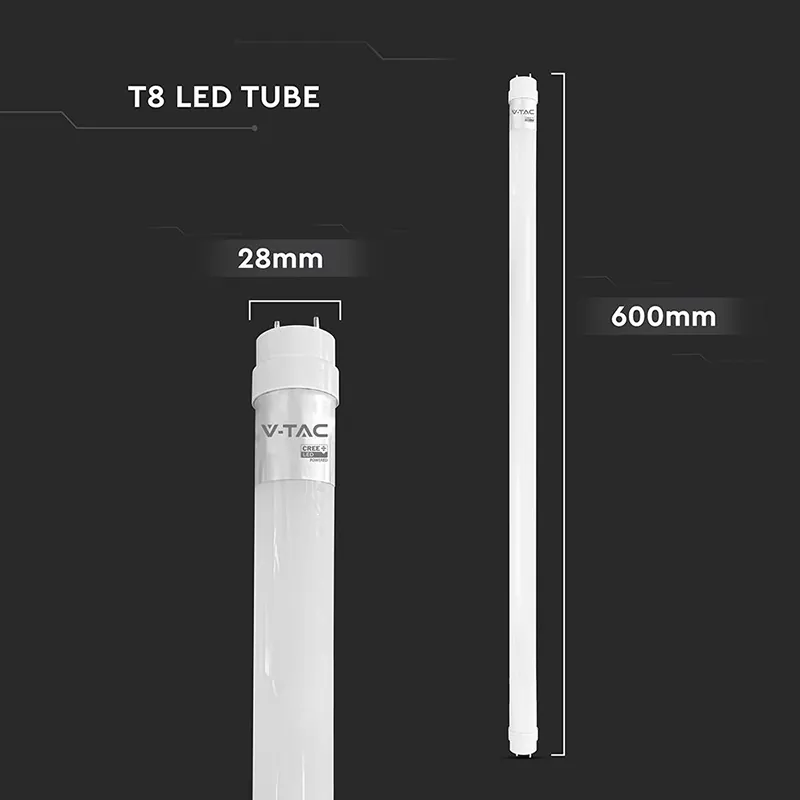 Tub LED T8 G13 Plastic 9W 60CM 4000K Alb Neutru, Cip Cree