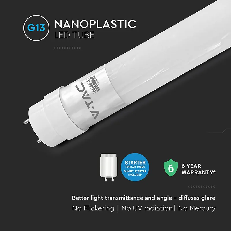 Tub LED T8 G13 Plastic 9W 60CM 4000K Alb Neutru, Cip Cree