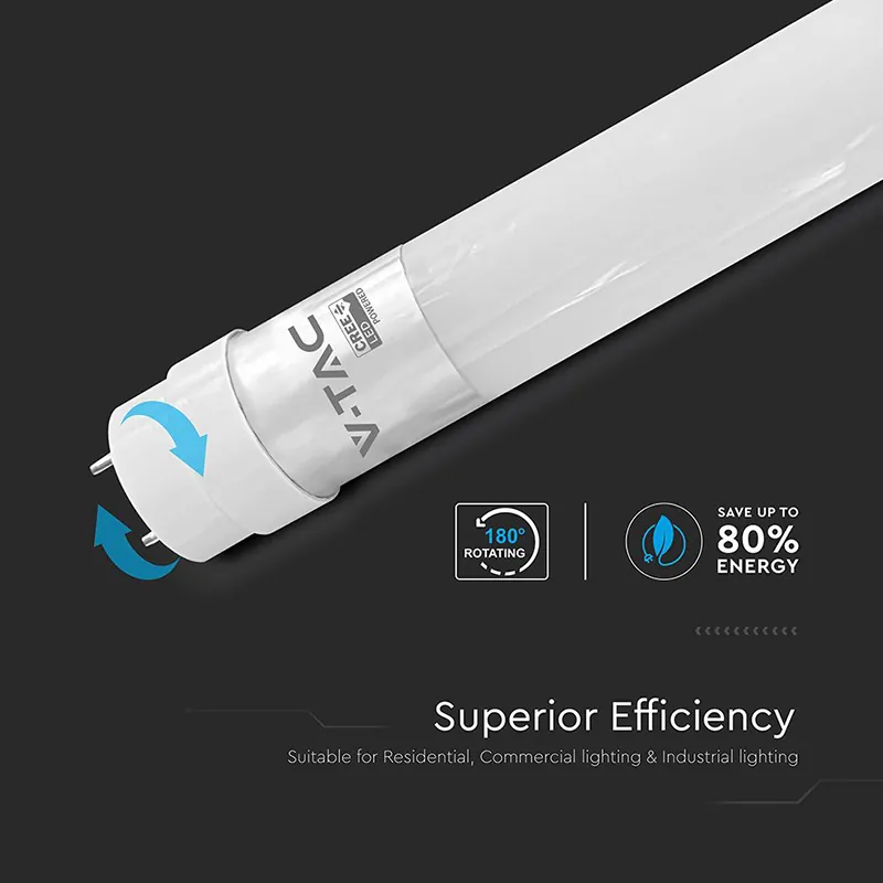 Tub LED T8 G13 Plastic 9W 60CM 6400K Alb Rece, Cip Cree