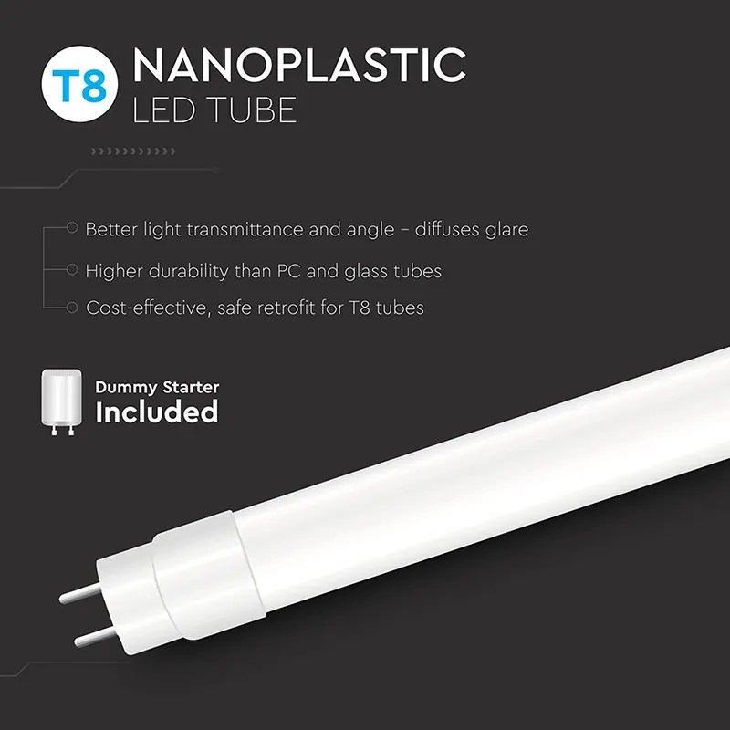 Tub LED T8 G13 Plastic 20W 150CM 4000K Alb Neutru, Cip Cree