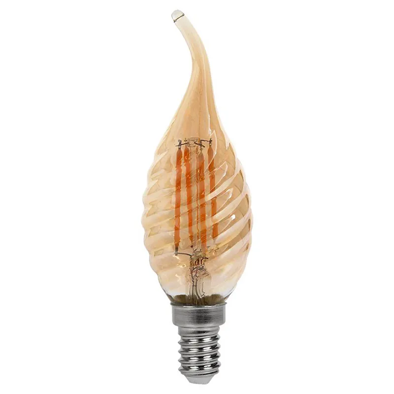 Bec LED E14 4W cu Filament 2200K Alb Cald