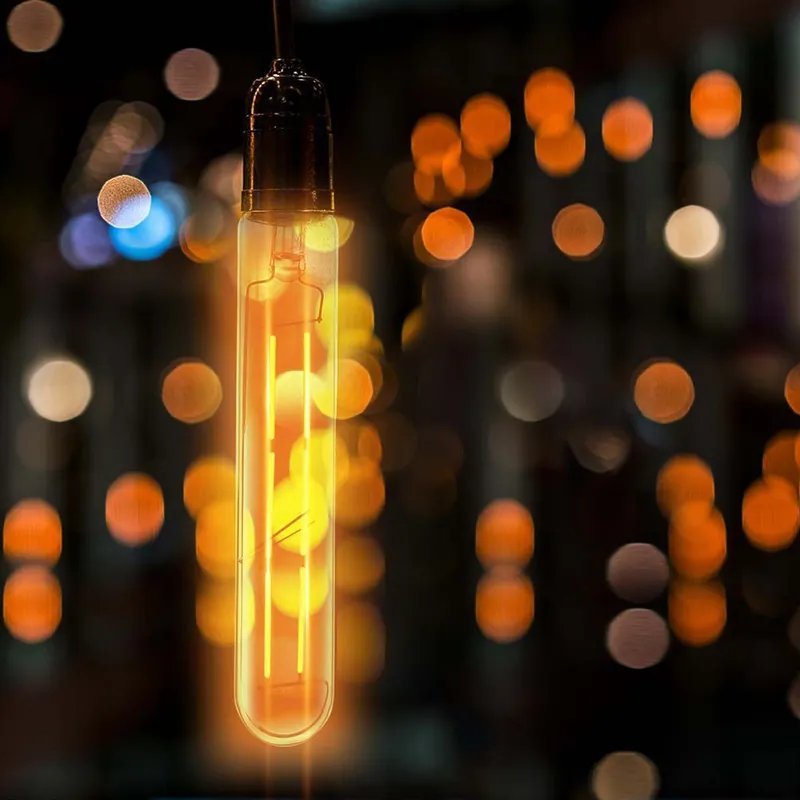 Bec LED T30 E27 cu Filament 6W 2200K Alb Cald