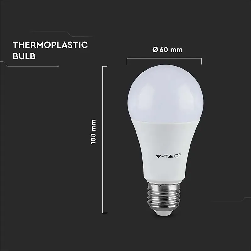 Bec LED A60 E27 8.5W 3000K Alb Cald