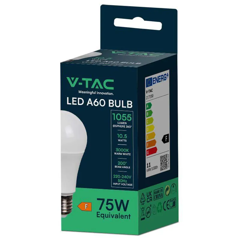Bec LED A60 E27 10.5W 3000K Alb Cald