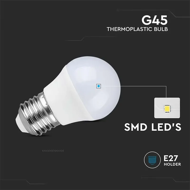 Bec LED G45 E27 4.5W 4000K Alb Neutru