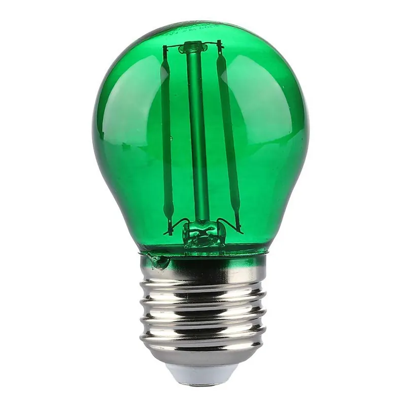 Bec LED G45 E27 2W cu Filament Lumina Verde