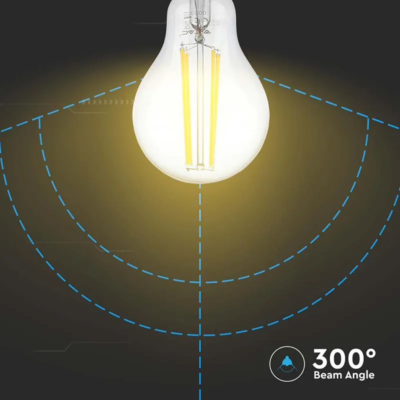 Bec A60 E27 Filament LED 12W 3000K Alb Cald