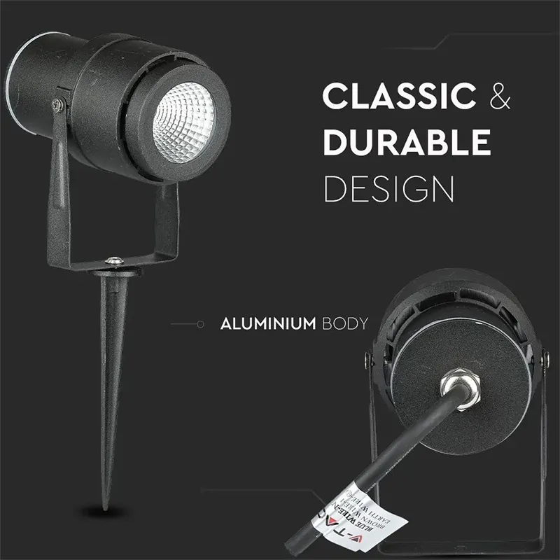 Lampa Gradina IP65 12W 4000K Alb Neutru - Negru