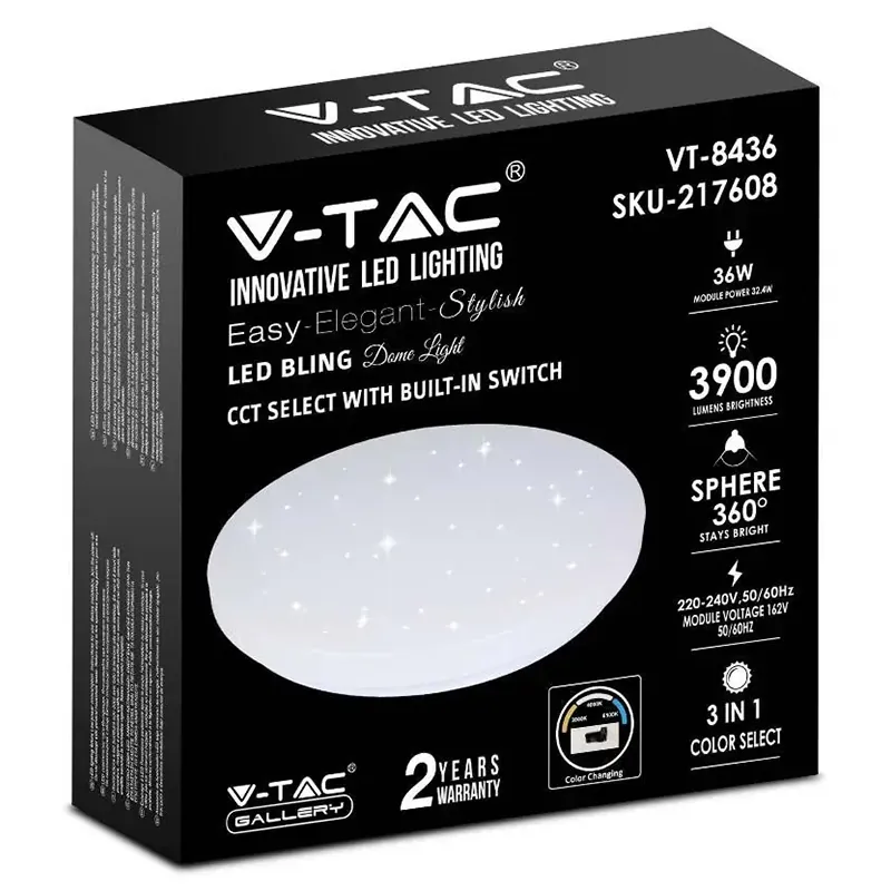 Plafoniera LED 36W 48CM 3 in 1 - Model Stelute