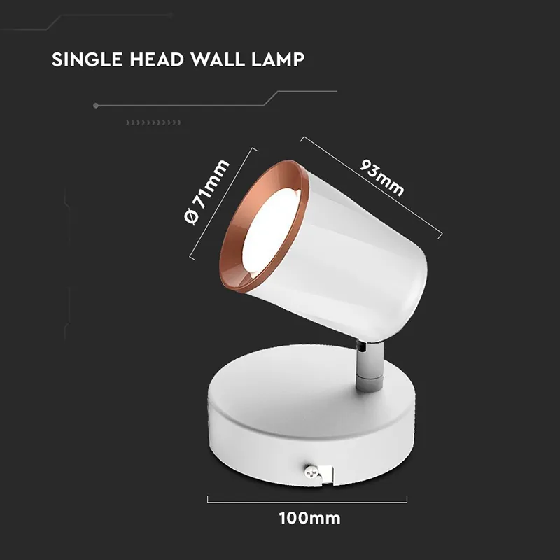 Lampa LED Montaj Perete 6W 4000K Alb Neutru - Alb