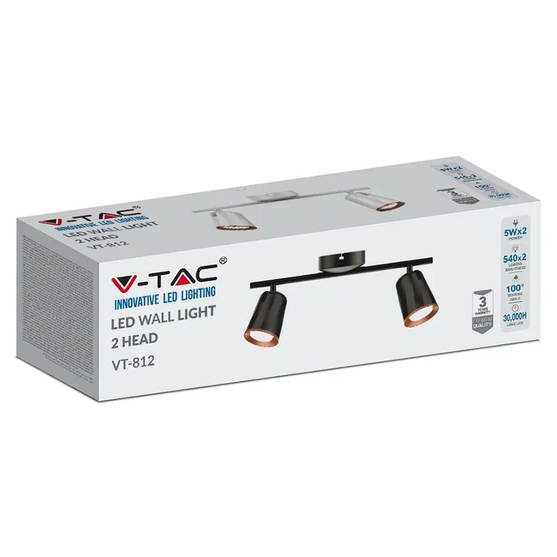 Lampa LED Montaj Perete 2X6W 4000K Alb Neutru - Alb