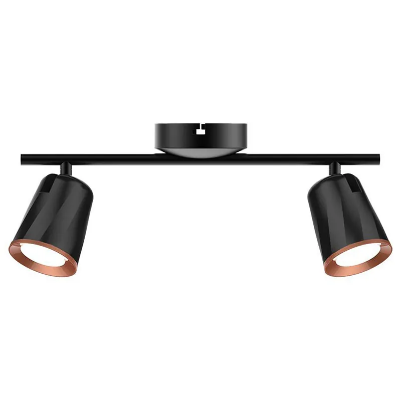 Lampa LED Montaj Perete 2X6W 4000K Alb Neutru - Negru