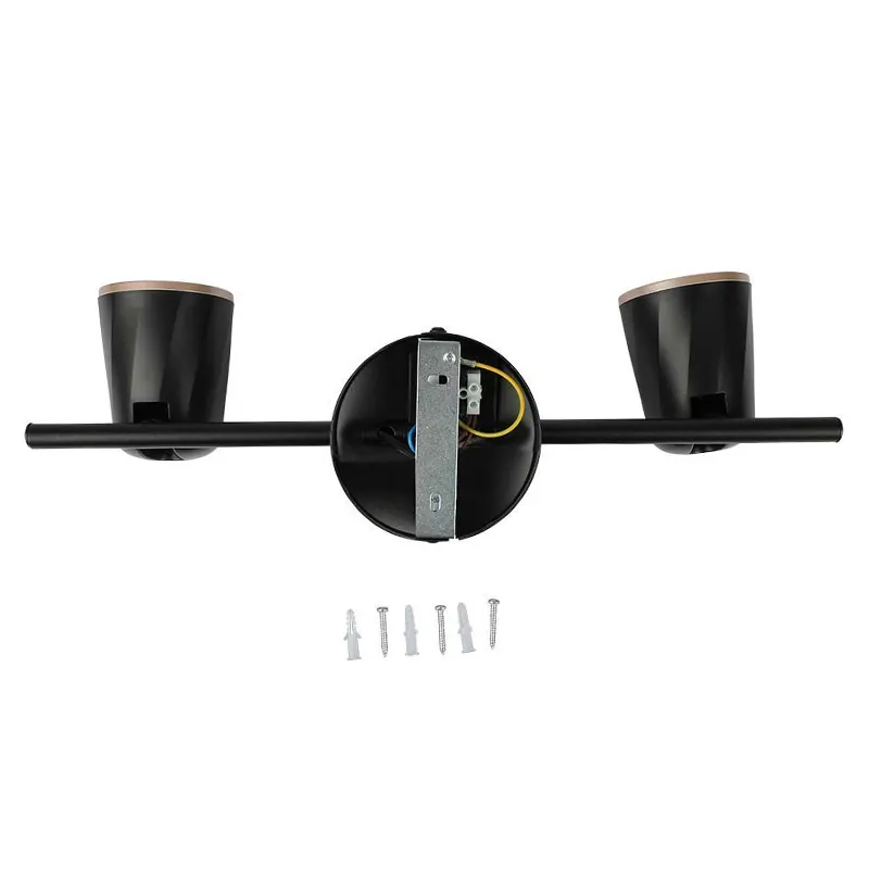 Lampa LED Montaj Perete 2X6W 4000K Alb Neutru - Negru