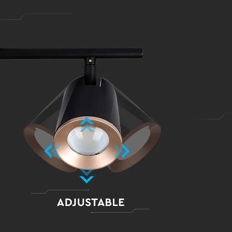 Lampa LED Montaj Perete 2X6W 4000K Alb Neutru - Negru