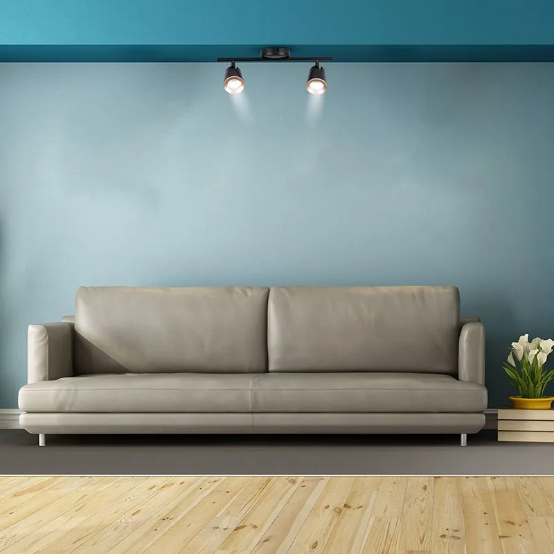 Lampa LED Montaj Perete 2X6W 4000K Alb Neutru - Negru