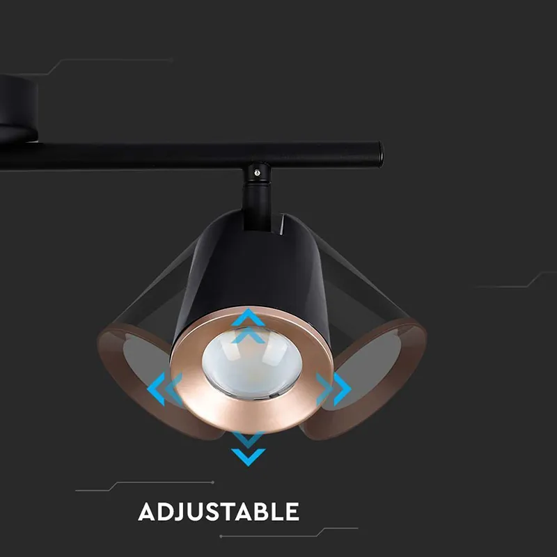 Lampa LED Montaj Perete 18W 4000K Alb Neutru, Negru