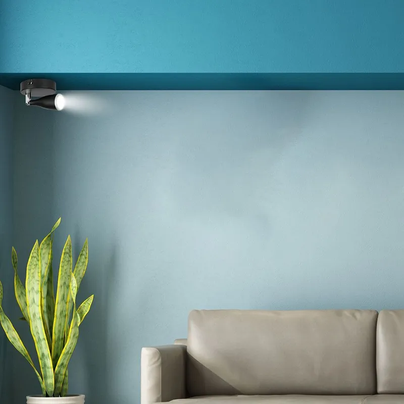 Lampa LED Montaj Perete 4.5W 4000K Alb Neutru - Negru