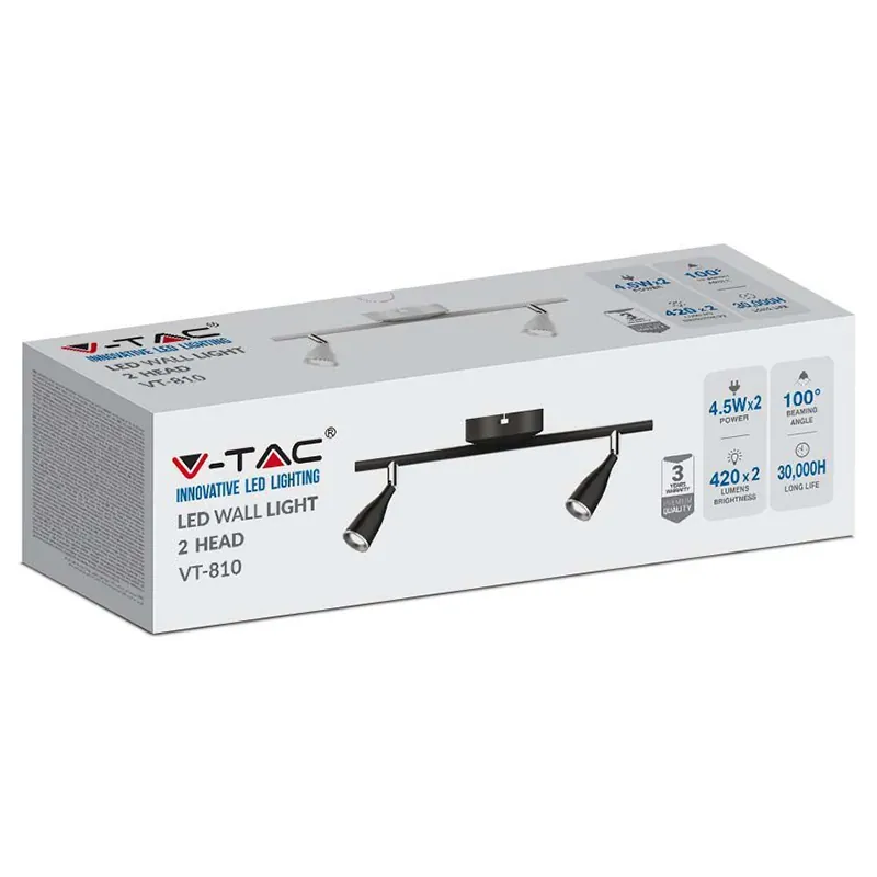Lampa LED Montaj Perete 9W 4000K Alb Neutru - Alb