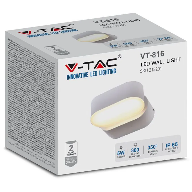 Lampa LED 5W IP65 4000K Alb Neutru - Gri