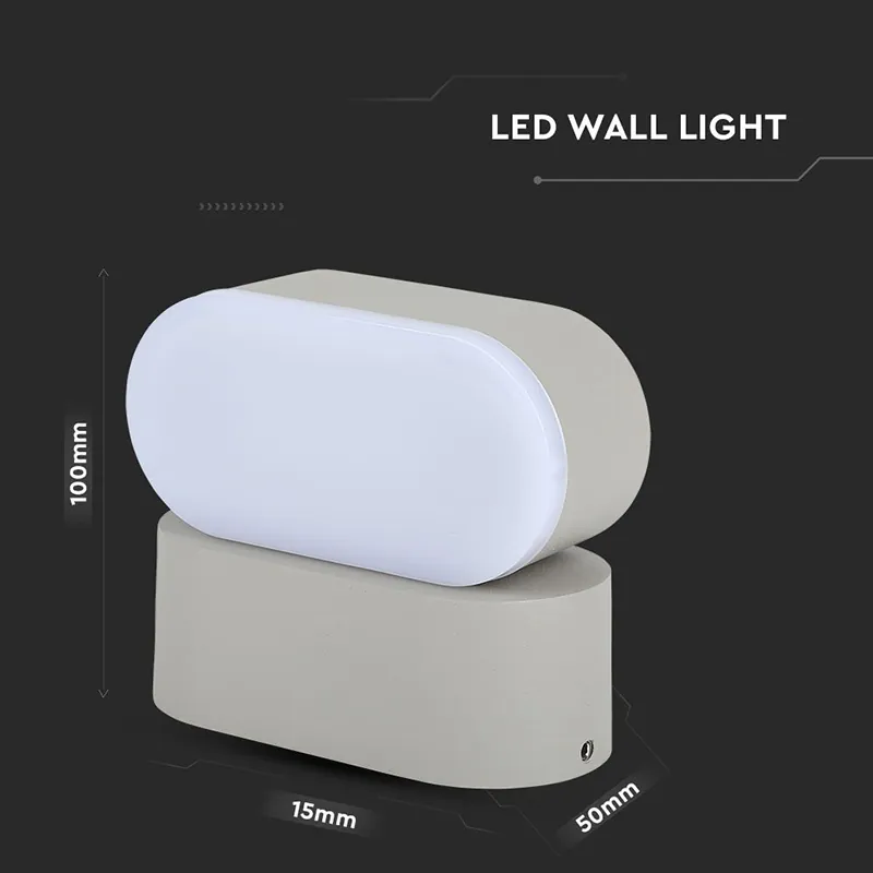 Lampa LED 5W IP65 4000K Alb Neutru - Gri