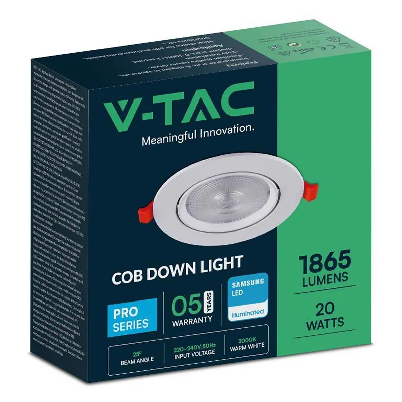 Panou LED Unghi Reglabil 20W 6400K Alb Rece