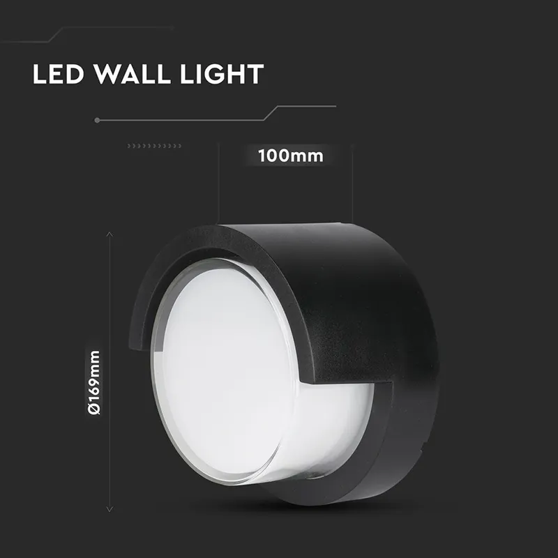 Lampa LED 12W IP65 4000K Alb Neutru - Negru