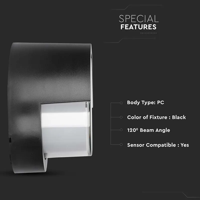 Lampa LED 12W IP65 4000K Alb Neutru - Negru