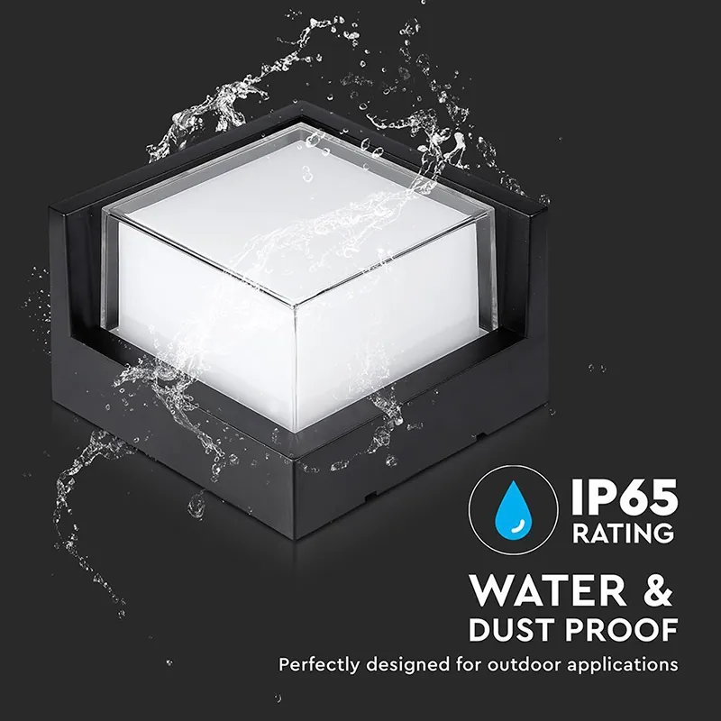 Lampa LED 12W IP65 4000K Alb Neutru - Negru