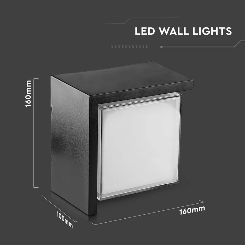 Lampa LED 12W IP65 4000K Alb Neutru - Negru