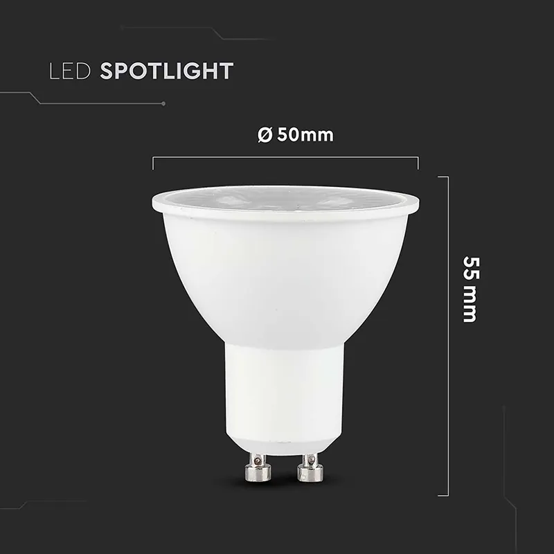 Bec Spot LED GU10 7.5W 38' 4000K Alb Neutru, Cip Cree