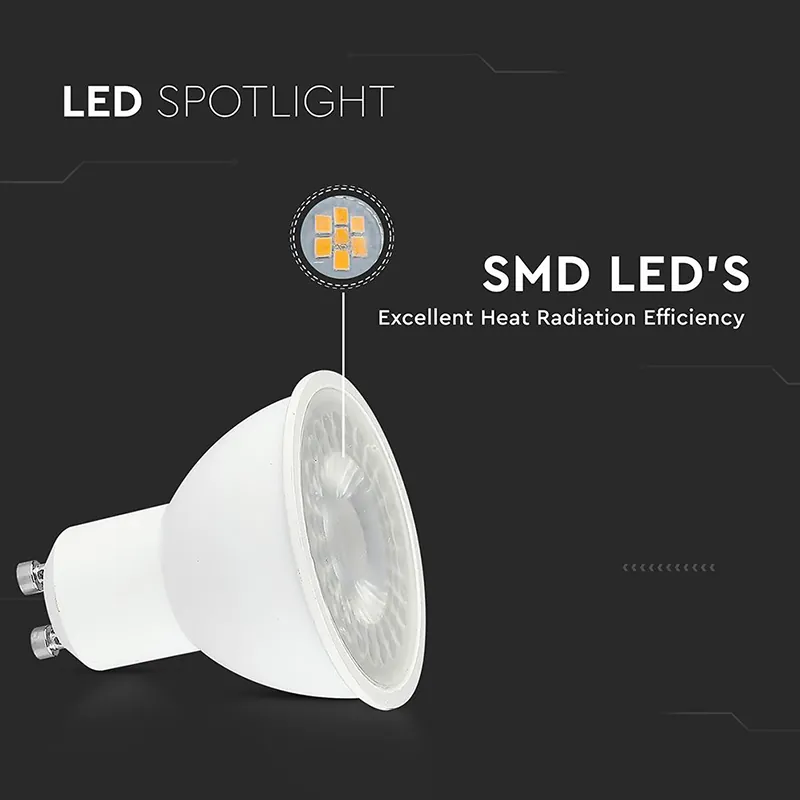 Bec Spot LED GU10 7.5W 220-240V 6400K Alb Rece