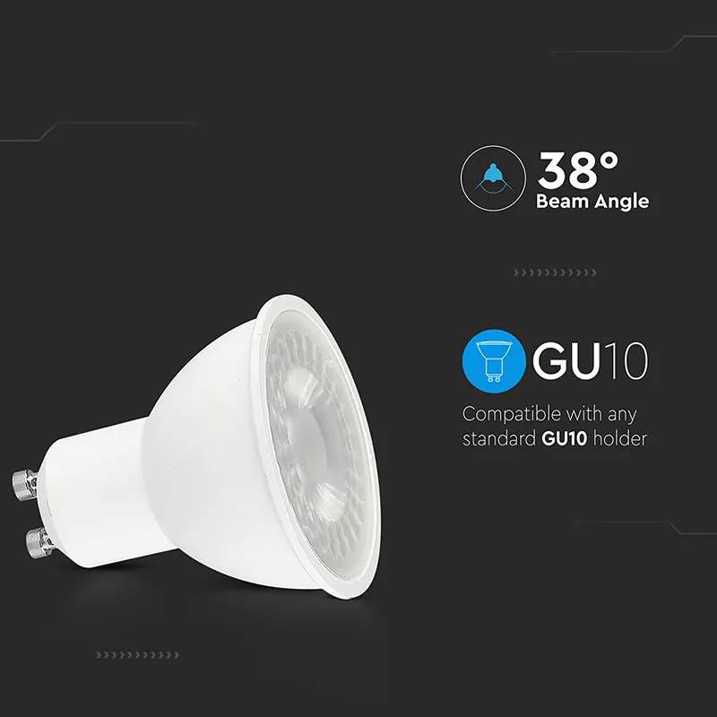 Bec Spot LED GU10 7.5W 220-240V 6400K Alb Rece