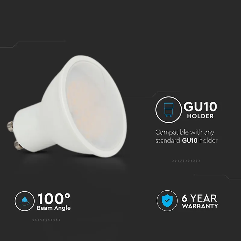 Bec Spot LED GU10 10W 4000K Alb Neutru, Cip Cree