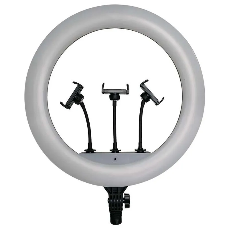 Selfie Ring Light 55W cu Trepied si Suport 3 Telefoane