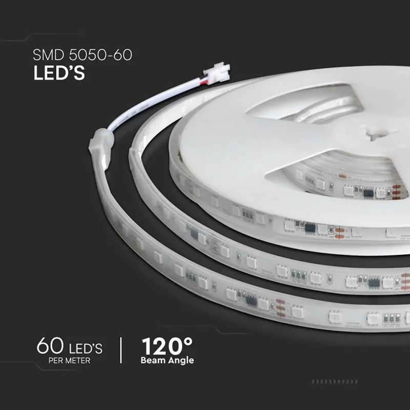 Kit Banda LED SMD5050 5M 24V RGB IP65