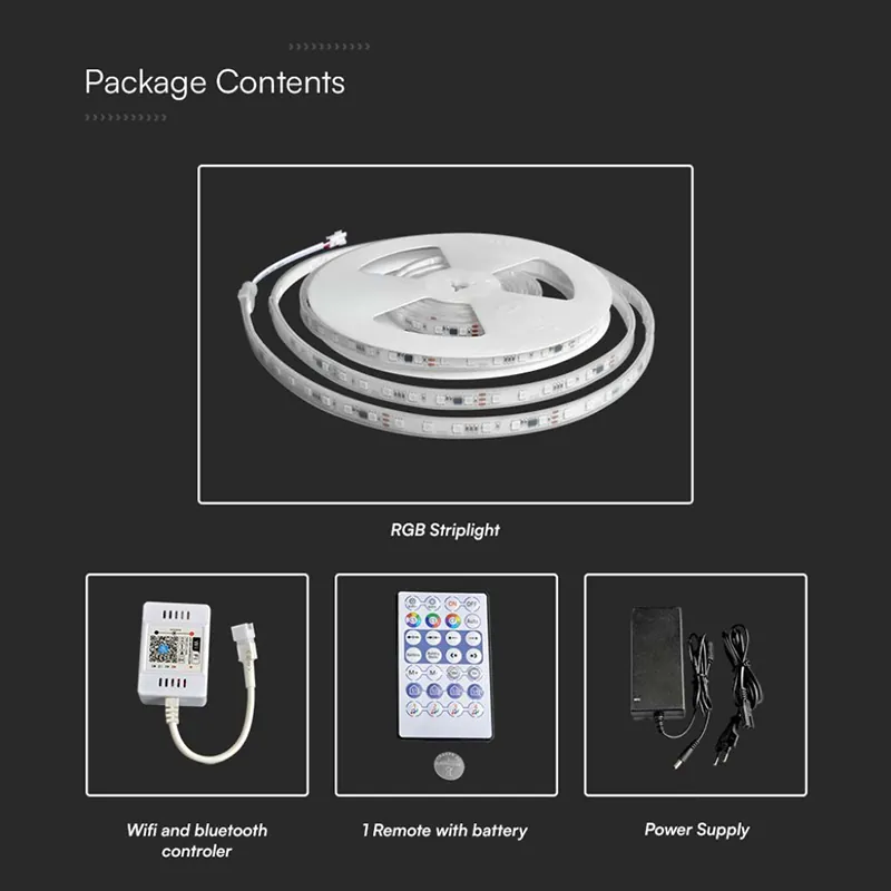 Kit Banda LED SMD5050 5M 24V RGB IP65