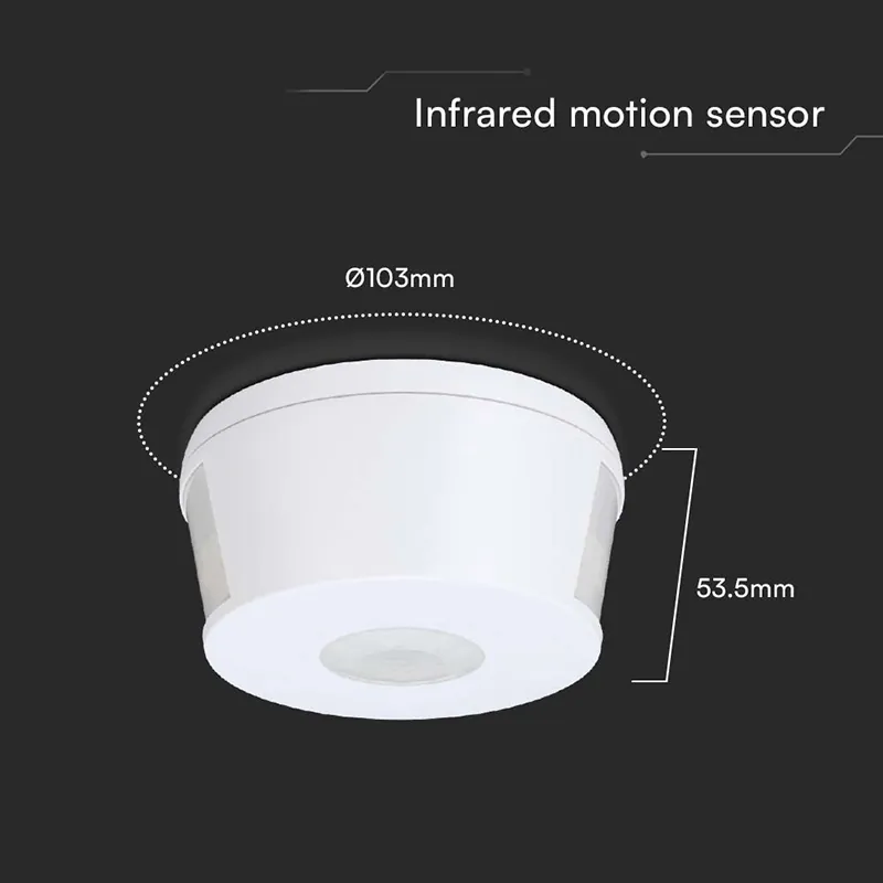 Senzor de Miscare 1000W 360GR IP20 - Alb