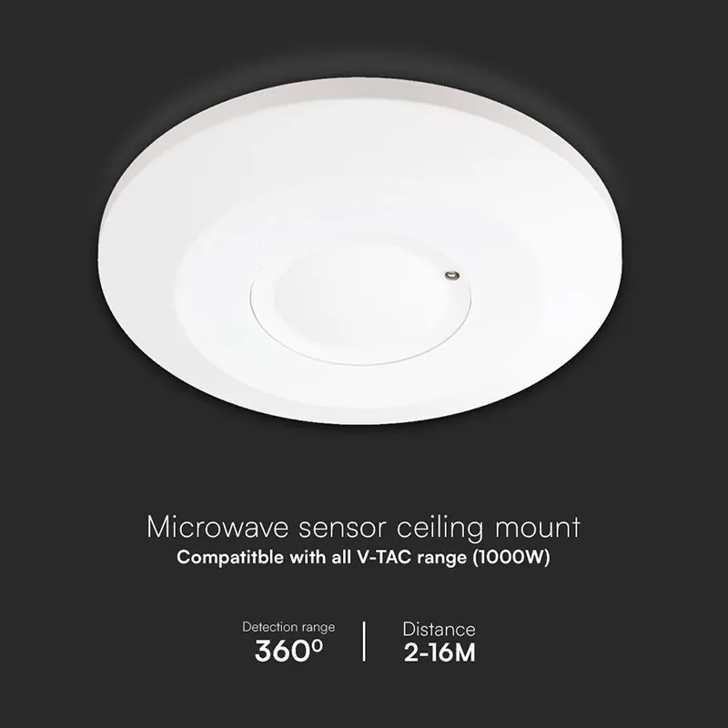 Senzor de Miscare 1000W 360GR IP20 - Alb