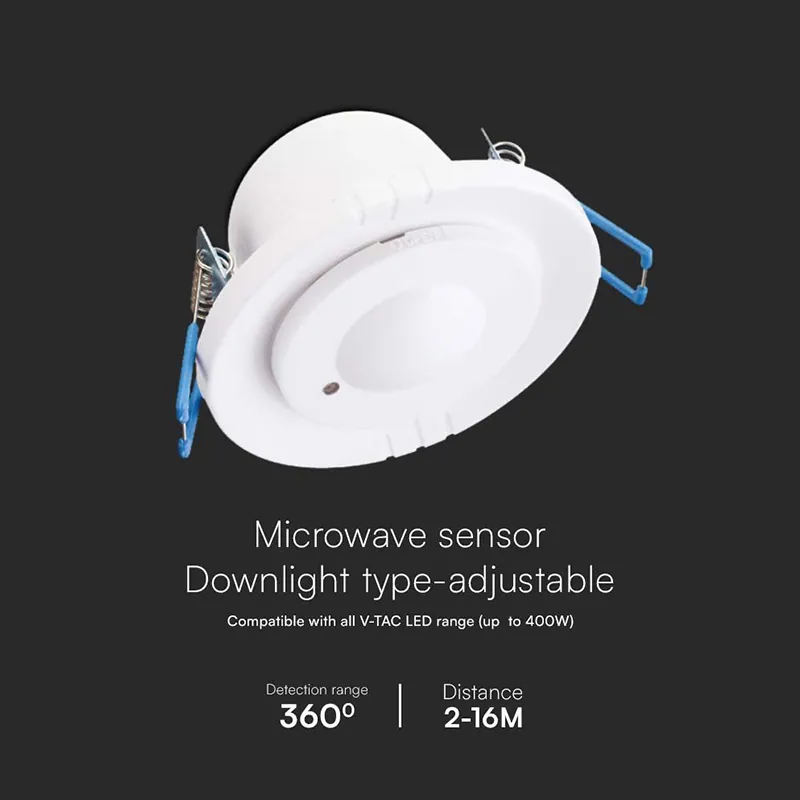Senzor de Miscare 300W 360GR IP20 - Alb