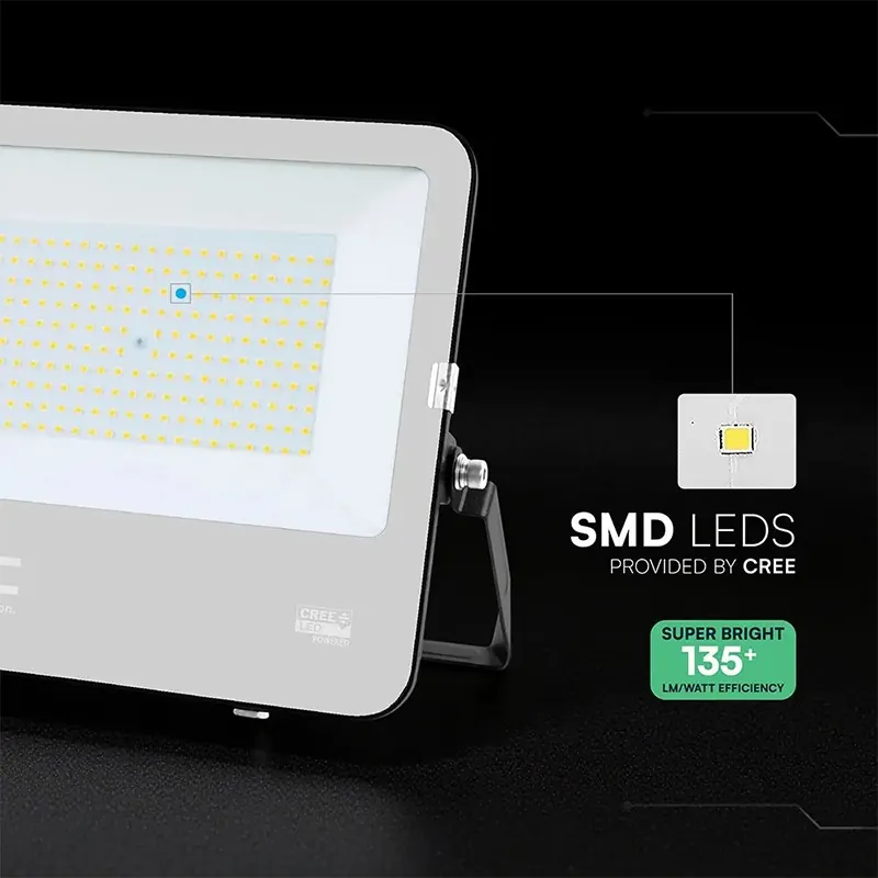 Reflector LED SMD 150W 135LM/W 6400K IP65  Negru, Cip Cree
