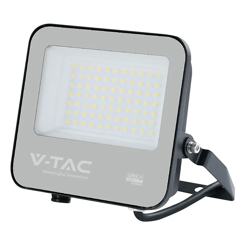 Reflector LED 50W 135LM/W 6500K IP65 Cablu 1M Cip Cree - Negru/Gri